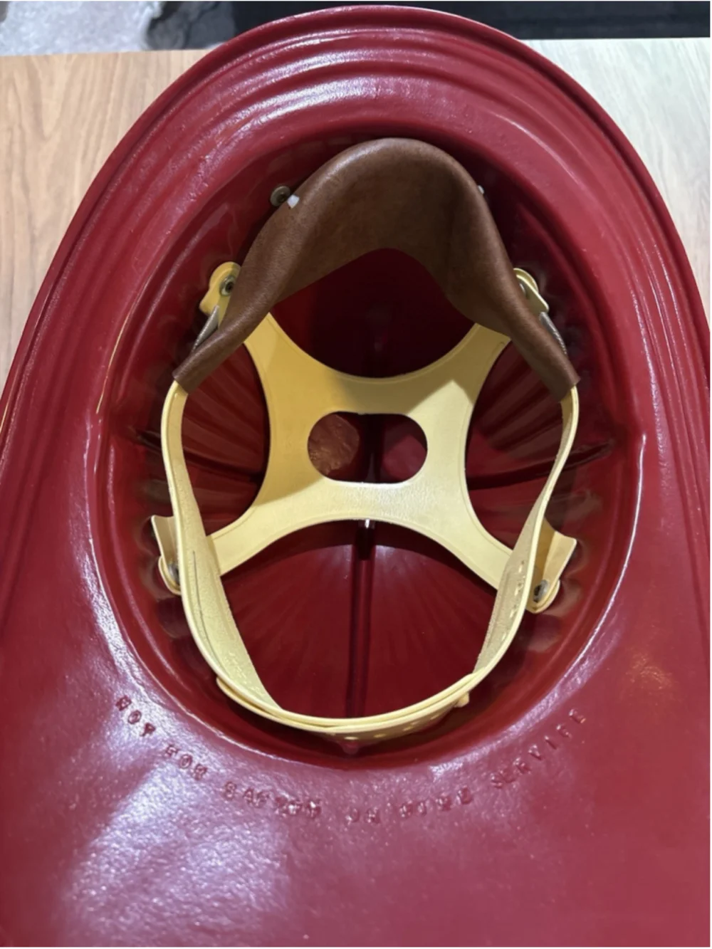 Vintage FIREMAN FUND HELMET Parker Plastics Inc. Lower Lake CA
